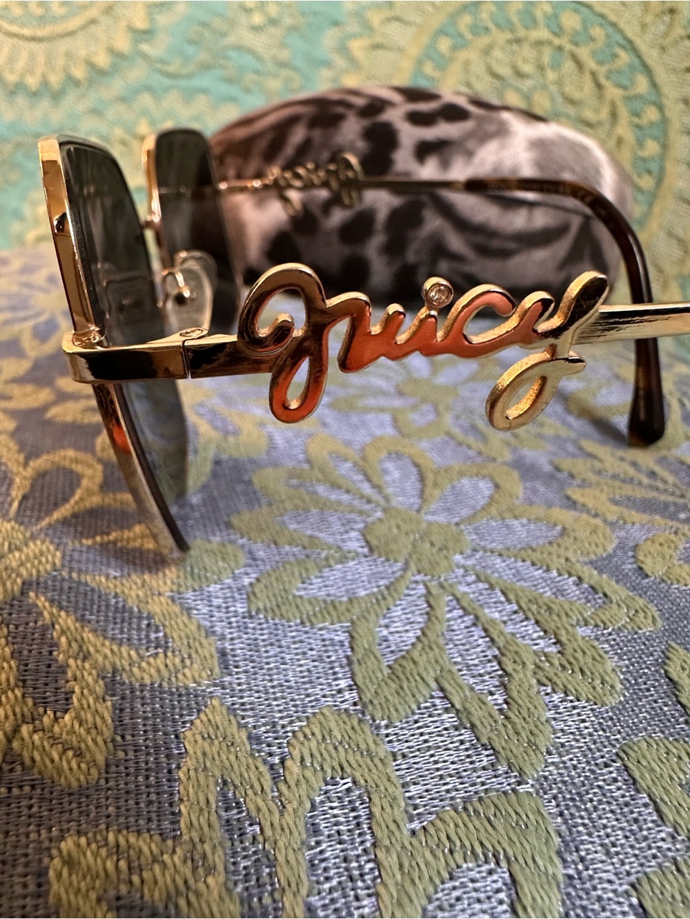 Juicy Couture Women's Gold Script Logo Prescription Sunglasses